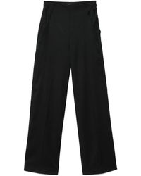 Pinko - Broeken ,Zwart ,Wol Casual Zwarte Wollen Broek - Lyst