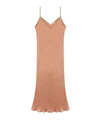 Mes Demoiselles Silk Straps Midi Dress - Roze