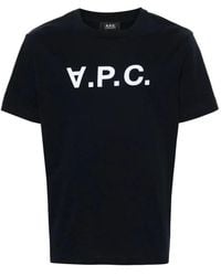A.P.C. - T-Shirt Met Ronde Hals - Lyst