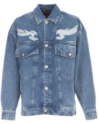 DIESEL Raf Oversized Denim Jacket - Blauw