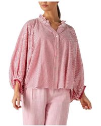 Pom - Blouse Seersucker - Lyst