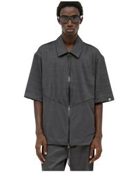 adidas - Zip-up shirt mit micro-knit falten - Lyst