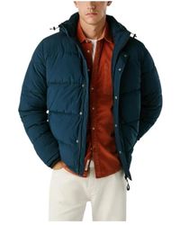 Pepe Jeans - Jassen ,Blauw ,Leer Jobias Down Jacket - Lyst