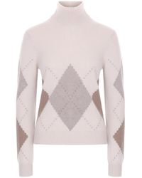 Loro Piana - Elegante maglione in cashmere argyle - Lyst