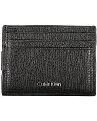 Calvin Klein - Elegante porta carte in pelle con fermasoldi - Lyst