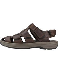 Clarks - Schoenen ,Bruin ,Leer Saltway Cove Flat Sandalen - Lyst