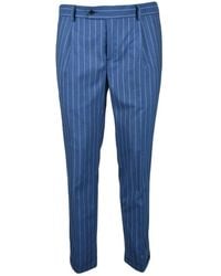 Daniele Alessandrini - Broeken ,Blauw ,Polyester Grijze Stijlvolle Broek Met Polyester Mix - Lyst