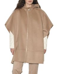 Kaos - Jassen ,Bruin ,Cape Coat - Lyst