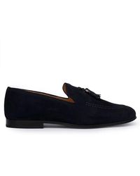 Exton - Schoenen ,Blauw ,Suède Suède Loafers Met Strikken - Lyst