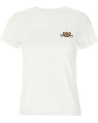 KENZO - Besticktes logo weißes t-shirt polo,weißes t-shirt und polo - Lyst