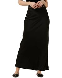 Y.A.S - Y.A. ,Rokken ,Zwart ,Polyester Maxi Rok Yaspella Stijl - Lyst