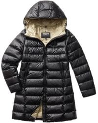Blauer - Jassen ,Zwart ,Nylon Iridescent Nylon Donsjas Met Capuchon - Lyst