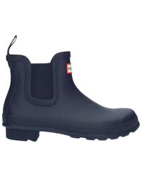 HUNTER - Schoenen ,Blauw ,Original Chelsea Boot - Lyst