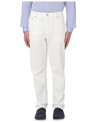 PT Torino - Weiße Jeans Mit Entspannter Passform Aus Baumwolle - Lyst