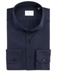 Xacus - Blauw Oxford Actief Overhemd Geen Strijk - Lyst