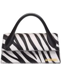 Jacquemus - Schultertasche aus zebra-print-leder - Lyst