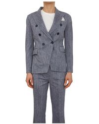 Circolo 1901 - Jassen ,Blauw ,Katoen Giacca Blu - Lyst