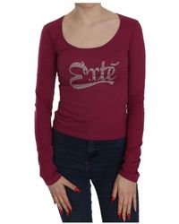Exte - Blusa fucsia con cristalli - Lyst