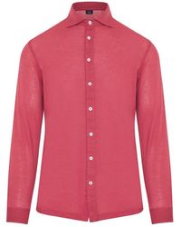 Barba Napoli - Piquet Baumwollhemd Made - Lyst