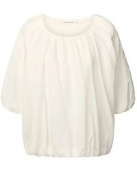 Rabens Saloner - Elegante Voile Bluse Weiß - Lyst
