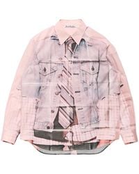 Acne Studios - Overhemden ,Roze ,Casual Shirts - Lyst