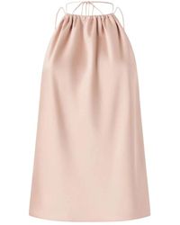 Pinko - Overhemden ,Roze ,Polyester Carota Top Satin - Lyst