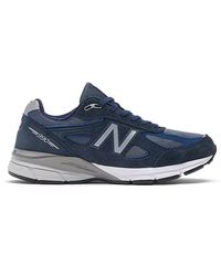 New Balance - 990v4 blu argento scarpa da corsa - Lyst