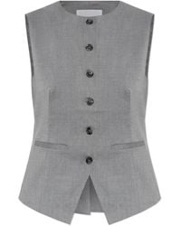 Samsøe & Samsøe - Jassen ,Grijs ,Polyester Saruma Vest - Lyst