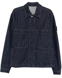 Stone Island - Coach Jacket With Chest Pockets And Button Fastening - Lyst
