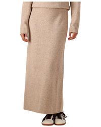 Notre-v - Rokken ,Polyester Veelzijdige Maxi Rok Voor Herfst/Winter - Lyst