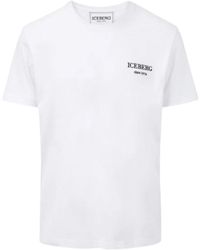 Iceberg - T-shirt 5d heritage logo uomo - Lyst