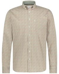 State Of Art - Gele Geometrische Print Casual Overhemden - Lyst
