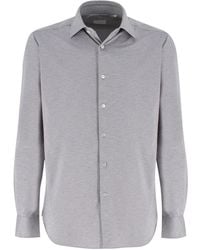 Xacus - Overhemden ,Grijs ,Elegante Formele Overhemd Met Japanse Technologie - Lyst