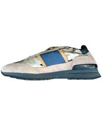 Philippe Model - Sneakers aus gemischtem leder und wildleder mit elastischem effekt - Lyst