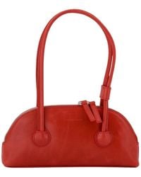 Marge Sherwood - Rode Leren Schoudertas - Lyst