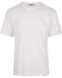 Premiata - Weißes t-shirt mit never -druck - Lyst