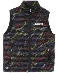 Octopus - Jassen ,Veelkleurig ,Polyester Zwarte Mouwloze Donsvest Jas - Lyst