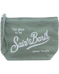 MC2 Saint Barth - Tassen ,Groen ,Linnen Aline Linen Clutch Bag - Lyst