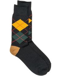 RoToTo - Ondergoed ,Veelkleurig ,Katoen Argyle Crew Sokken - Lyst