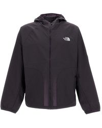 The North Face - Fitness ,Paars ,Geruite Windjack Met Capuchon - Lyst