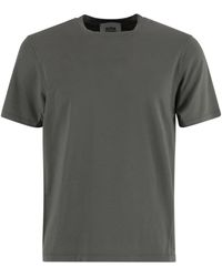 Alpha Studio - T-shirt girocollo verde cotone regular fit - Lyst