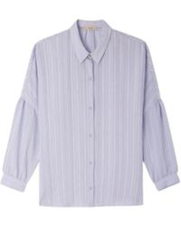 Sessun - Overhemden ,Blauw ,Polyester Botan Shirt - Lyst