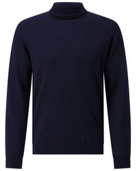 Roberto Collina - Truien & Vesten ,Blauw ,Wol Wollen Coltrui Lichtgewicht Klassiek - Lyst