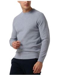 Profuomo - Truien & Vesten ,Blauw ,Katoen Crew Neck Pullover Sweater - Lyst