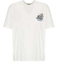 Etro - T-Shirt Met Geborduurd Logo - Lyst