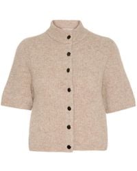 Gestuz - Kurze Strickjacke Mit Hohem Kragen Und Knöpfen - Lyst