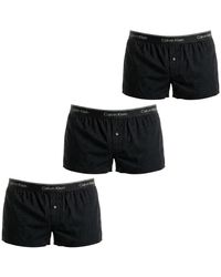 Calvin Klein - Pack Of 3 Loose Fit Knit Boxers Cotton Classics Nb4005A - Lyst