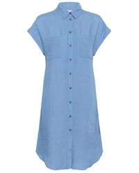 Part Two - Kleedjes ,Blauw ,Zilvermeer Blauwe Overhemdjurk - Lyst