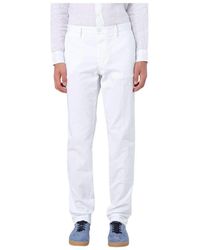 Blauer - Weiße Straight Fit Chinos Hose - Lyst