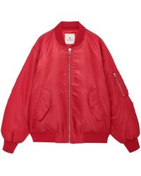 Anine Bing - Jassen ,Rood ,Polyester Leon Bomber - Lyst